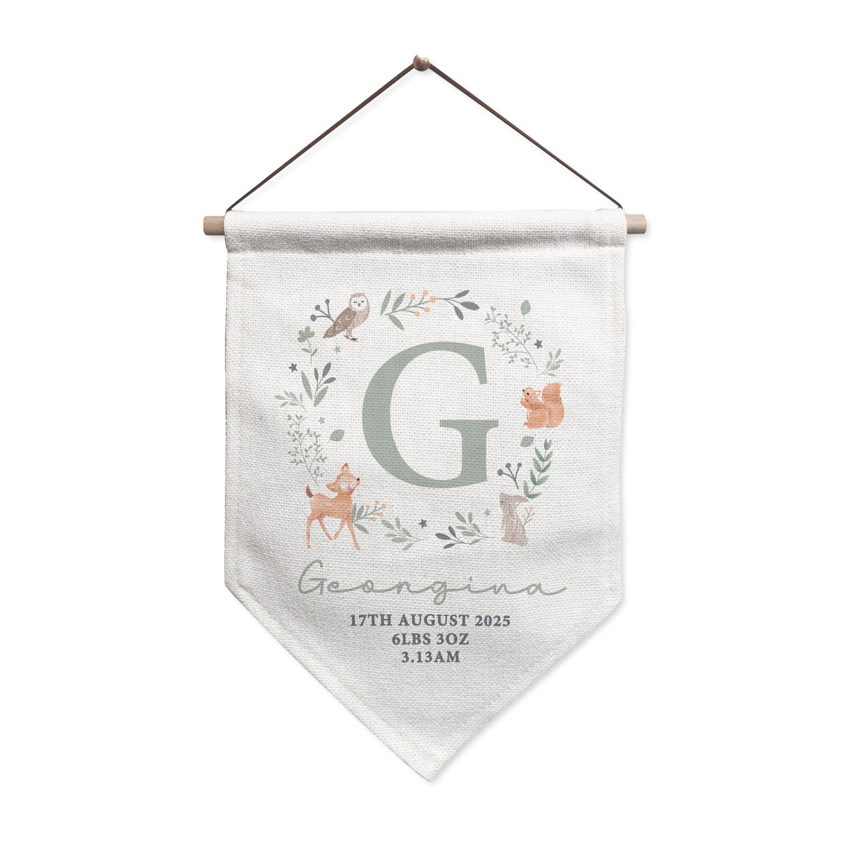 Personalised New Baby Wall Art Banner - Shop Wall Art At Gift Moments - 5