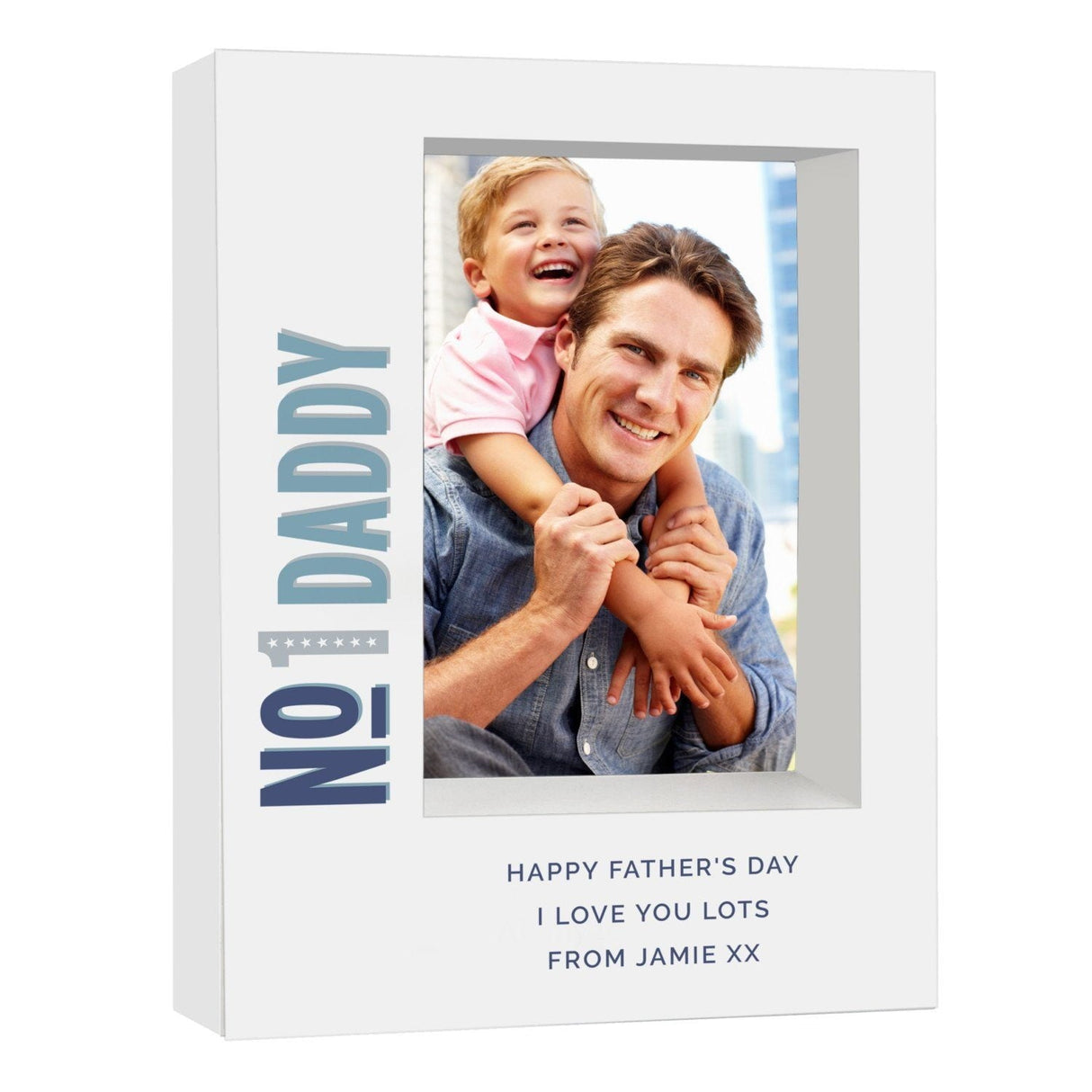 Personalised No.1 5x7 Box Photo Frame: 4 - Photo Frames By Gift Moments
