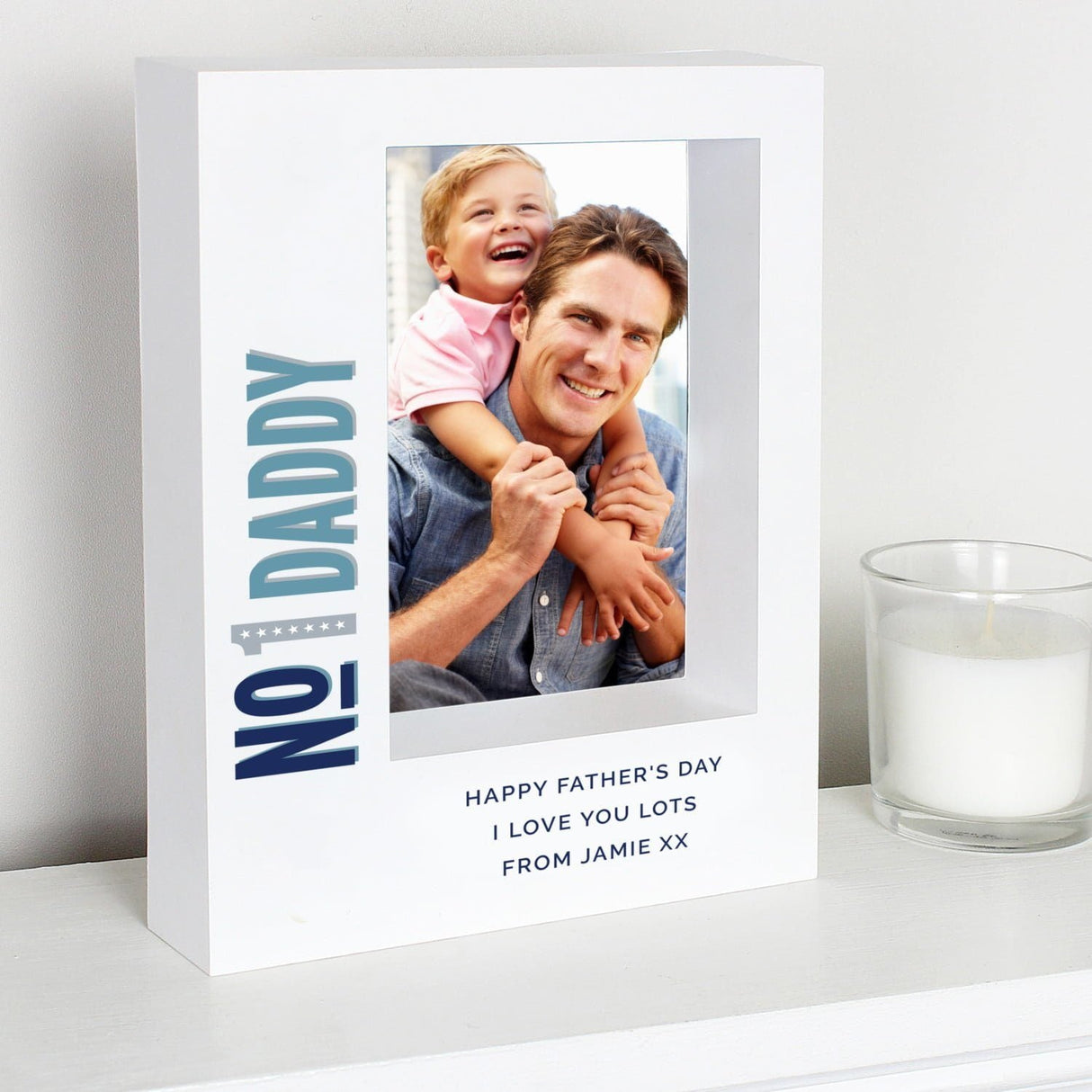 Personalised No.1 5x7 Box Photo Frame: 3 - Photo Frames By Gift Moments