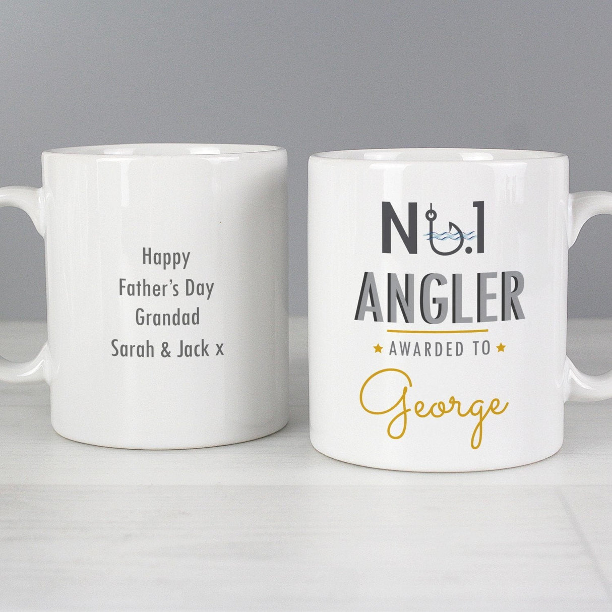 Personalised No.1 Angler Mug: 3 - Mugs By Gift Moments