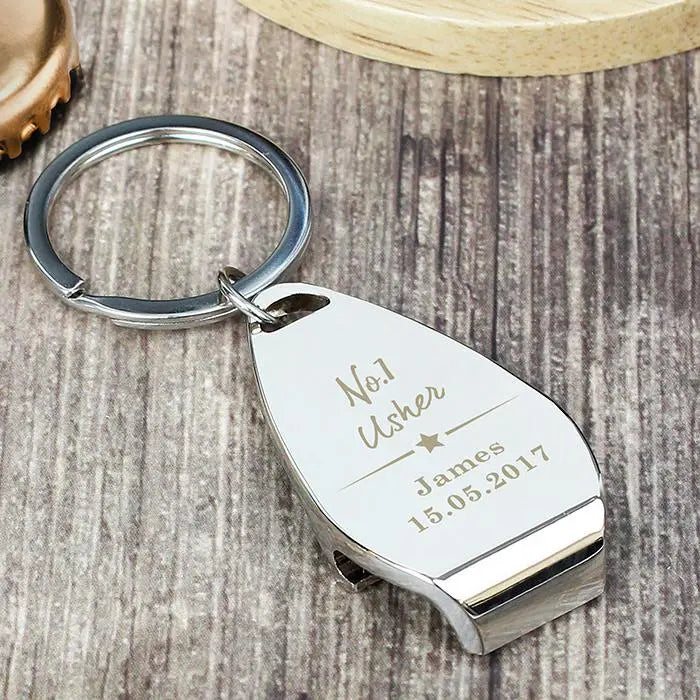 Personalised No.1 Bottle Opener Keyring: 5 - Barware By Gift Moments