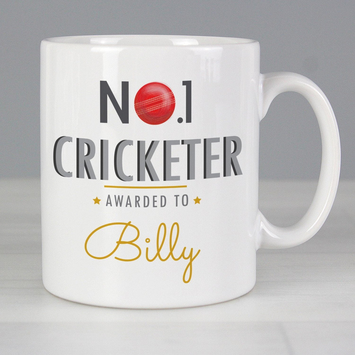 Personalised No.1 Cricketer Mug: 2 - Mugs By Gift Moments