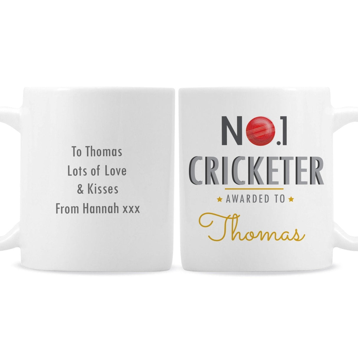 Personalised No.1 Cricketer Mug: 4 - Mugs By Gift Moments