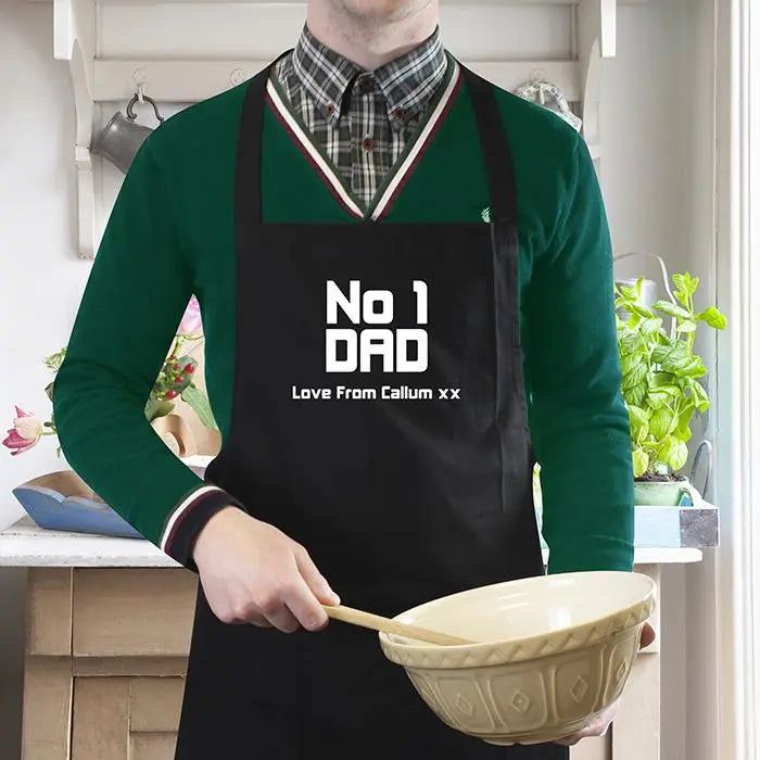 Personalised No.1 Dad Apron: 1 - Aprons By Gift Moments