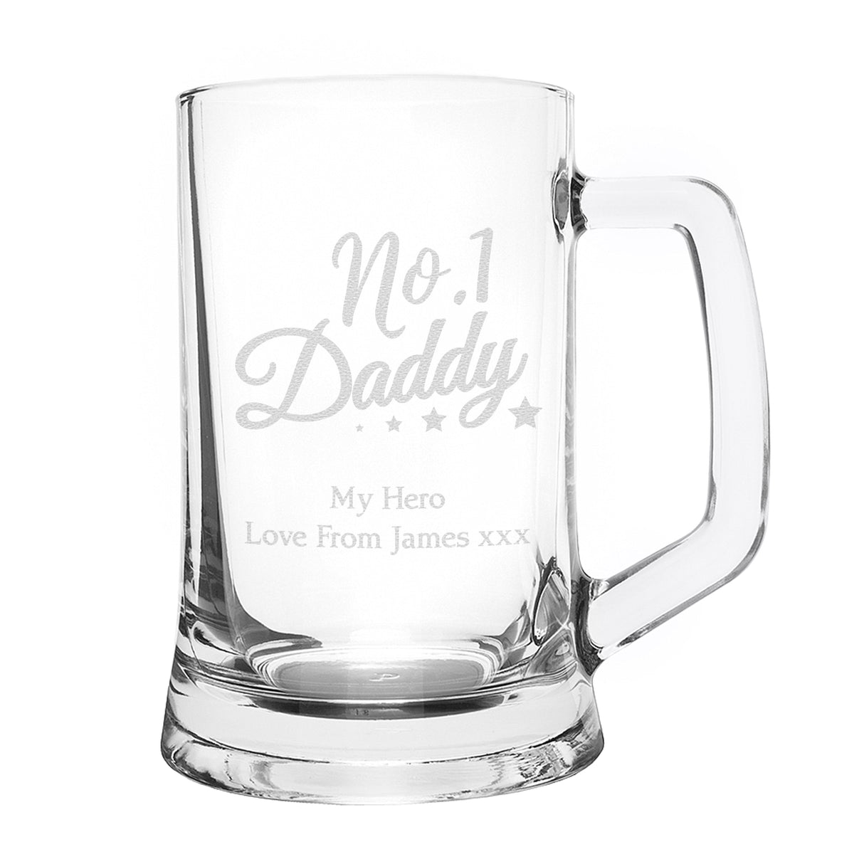Personalised No.1 Daddy Glass Pint Stern Tankard - Shop Tankards At Gift Moments - 4