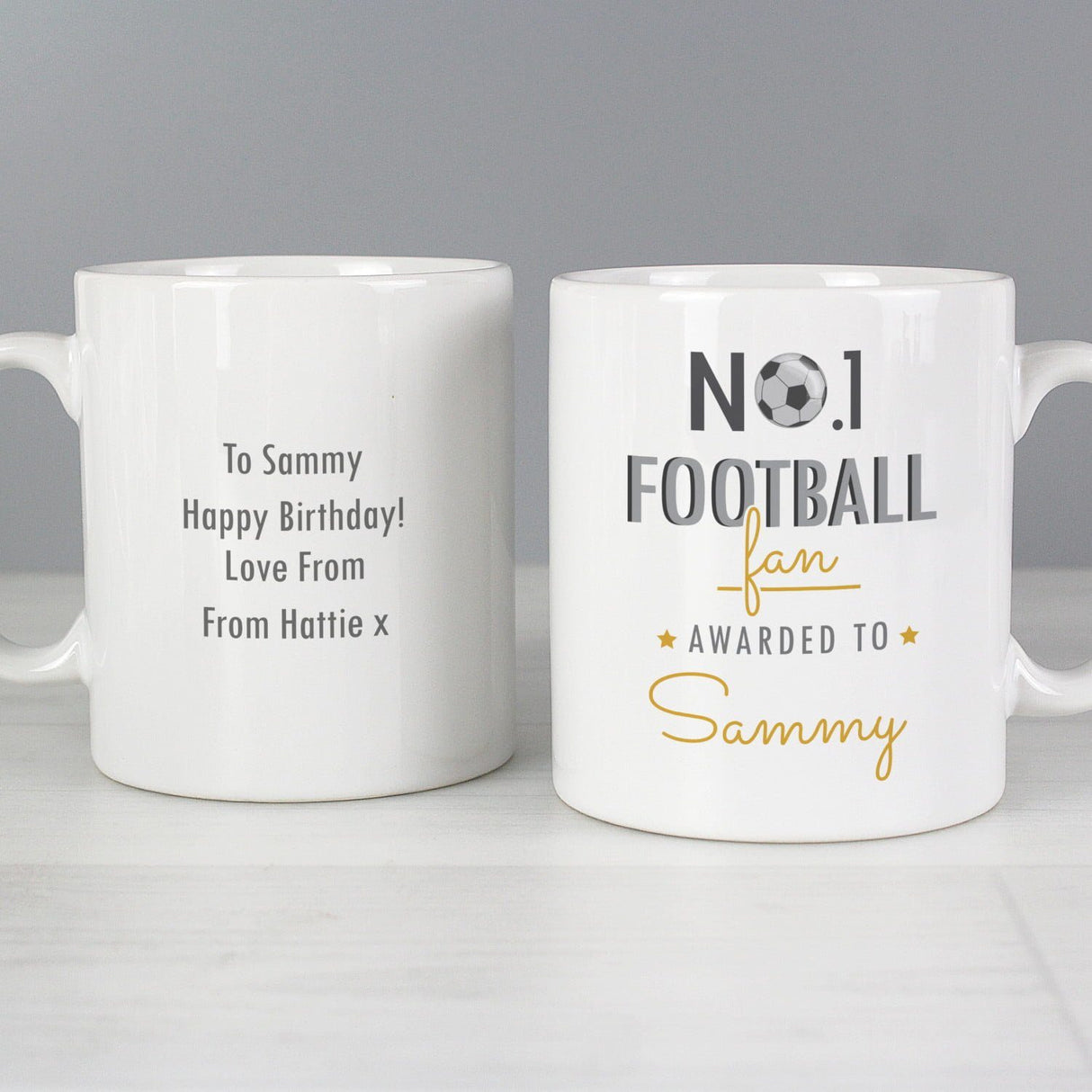 Personalised No.1 Football Fan Mug: 3 - Mugs By Gift Moments