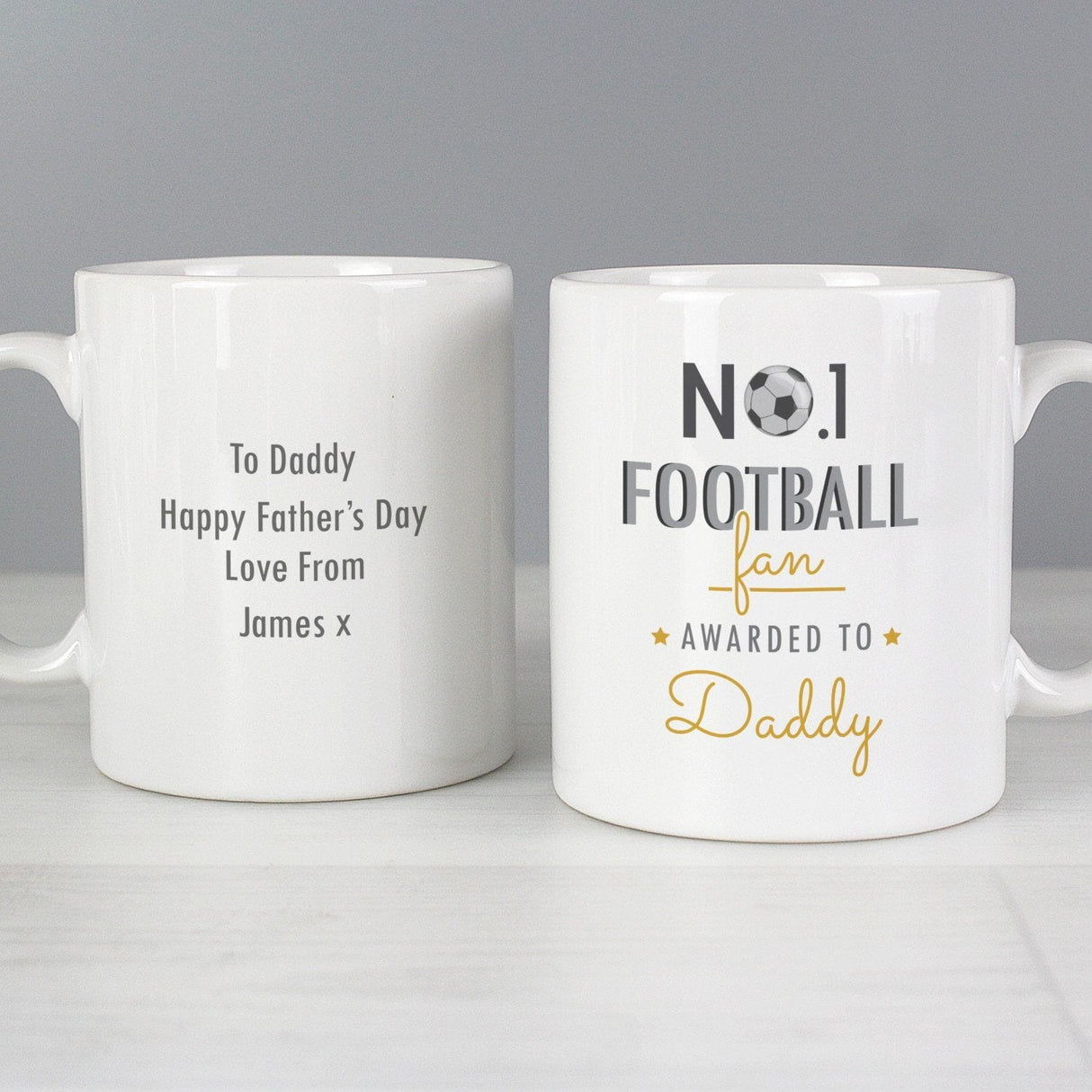 Personalised No.1 Football Fan Mug: 1 - Mugs By Gift Moments