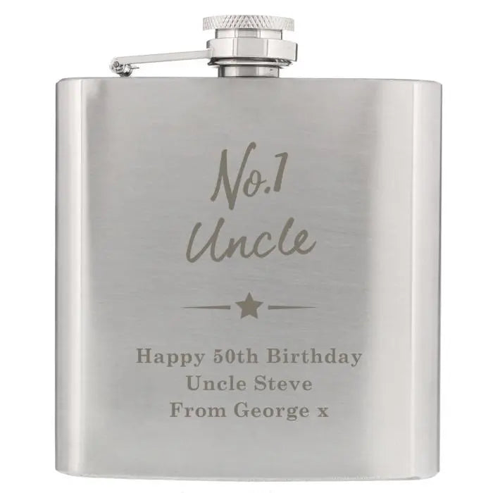Personalised No.1 Hip Flask: 3 - Hip Flasks By Gift Moments