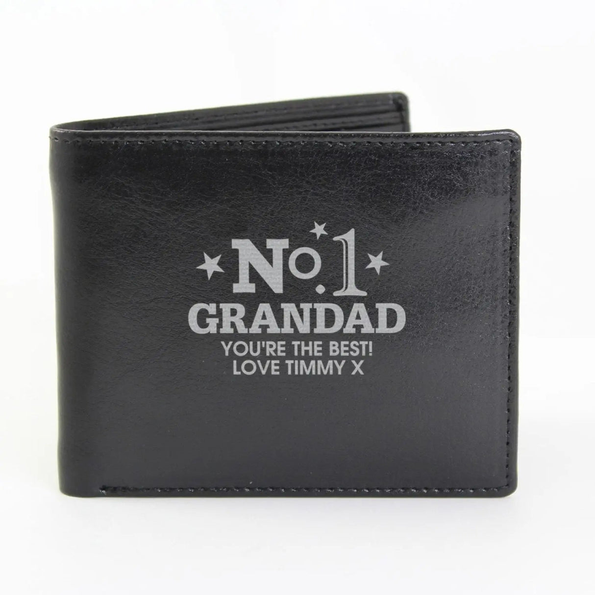 Personalised No.1 Leather Wallet: 4 - Wallets & Money Clips By Gift Moments