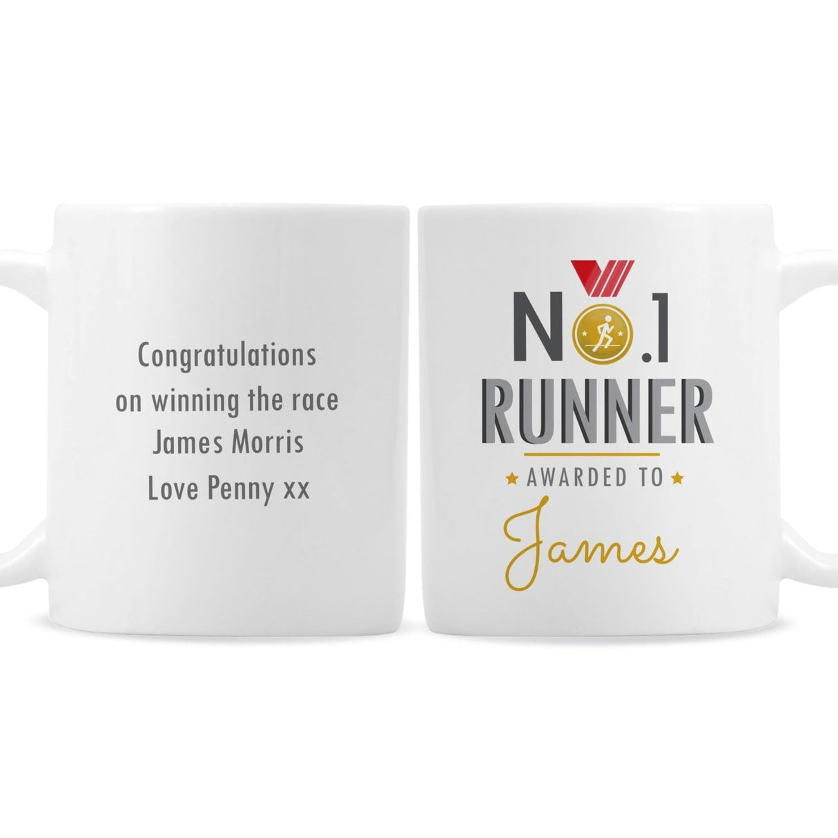 Personalised No.1 Runner Mug: 4 - Mugs By Gift Moments
