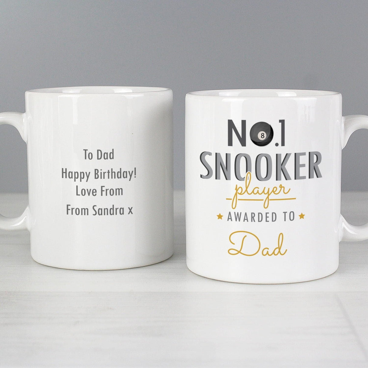 Personalised No.1 Snooker Fan Mug: 3 - Mugs By Gift Moments