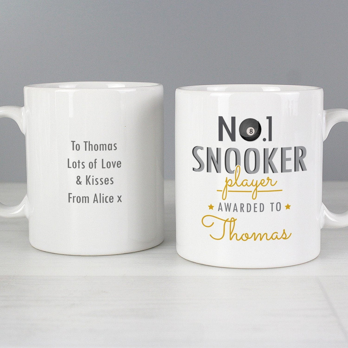 Personalised No.1 Snooker Player Mug: 3 - Mugs By Gift Moments