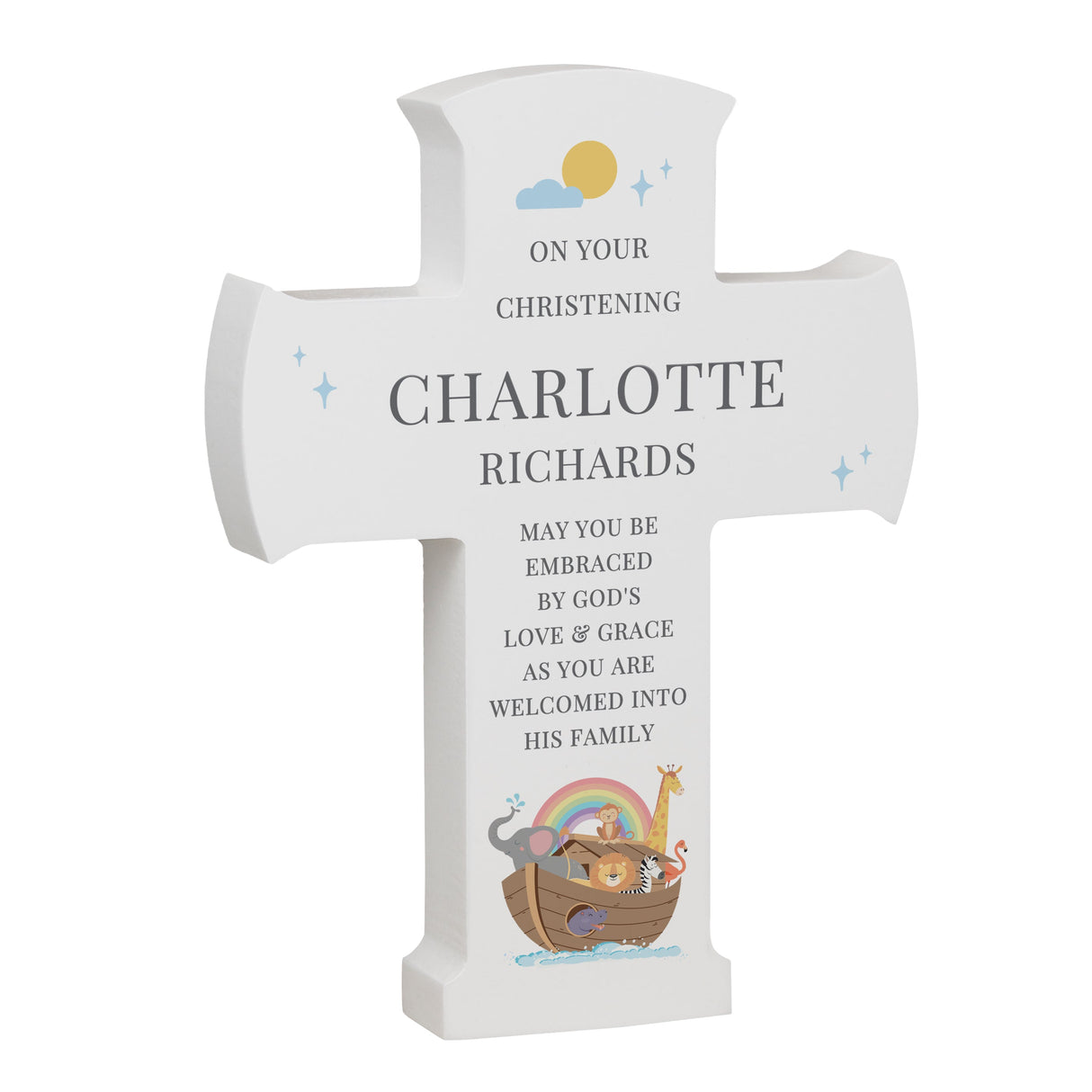 Personalised Noahs Ark Cross Wooden Ornament - Shop Ornaments At Gift Moments - 5