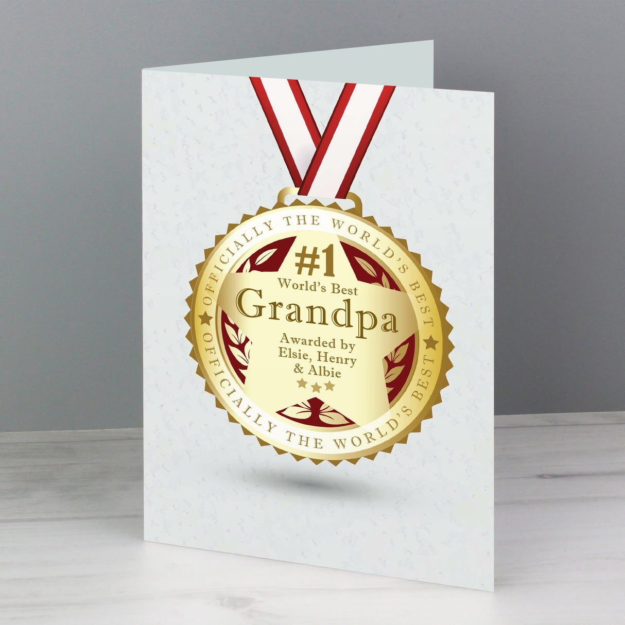 Personalised Number 1 Medal Card: 5 - Greeting Cards By Gift Moments