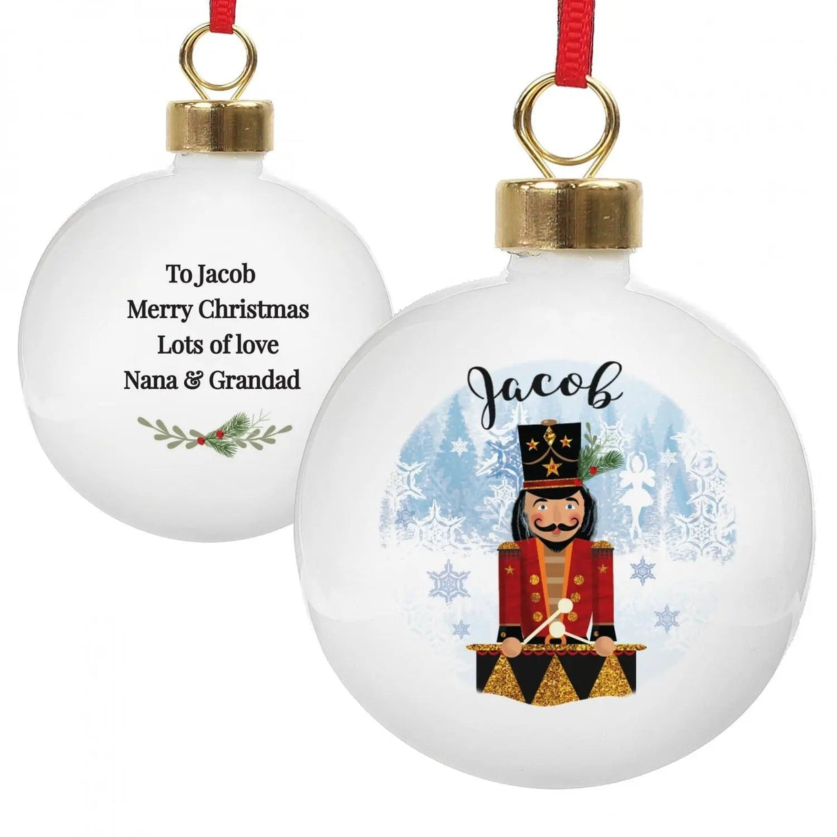 Personalised Nutcracker Bauble: 3 - Christmas Baubles By Gift Moments