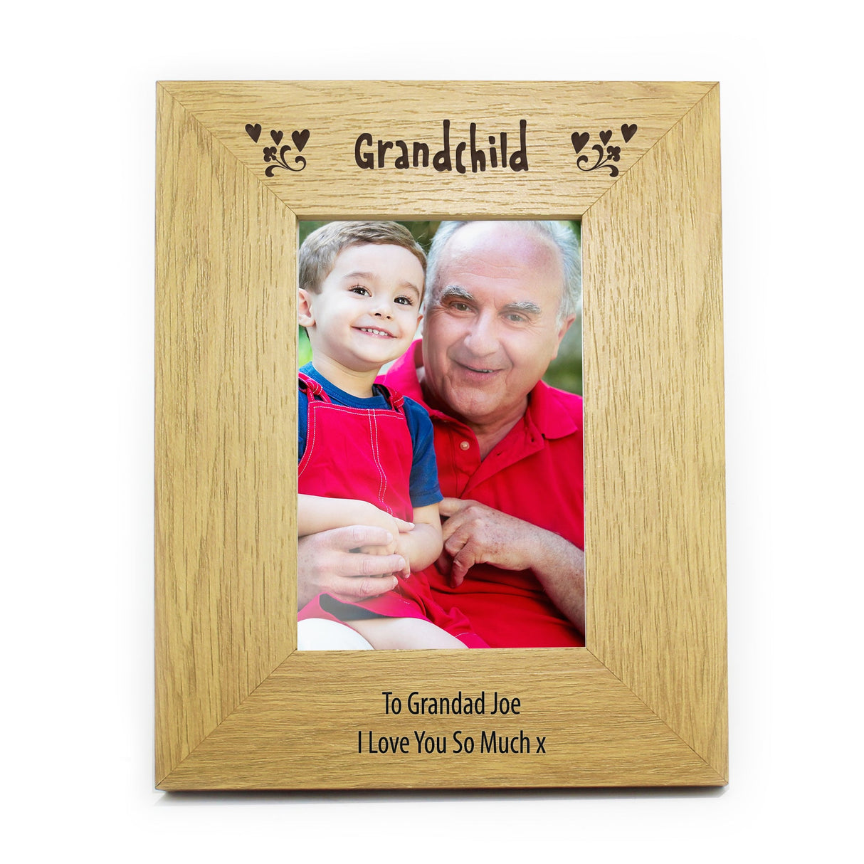 Personalised Oak Finish 6x4 Grandchild Photo Frame - Shop Photo Frames At Gift Moments - 2