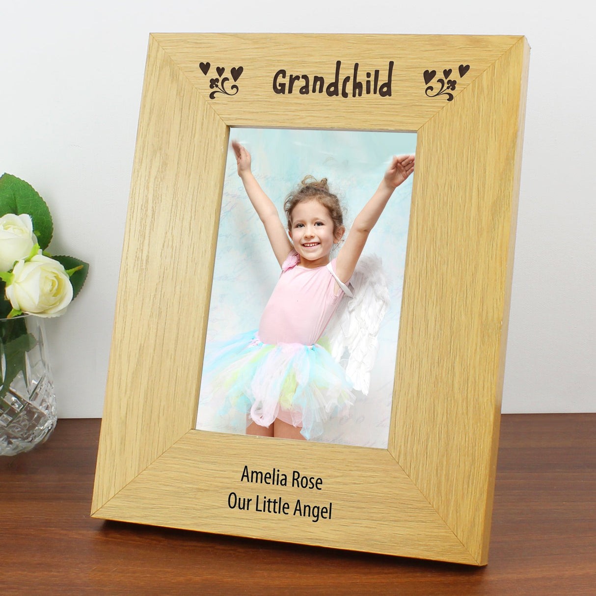 Personalised Oak Finish 6x4 Grandchild Photo Frame - Shop Photo Frames At Gift Moments - 7