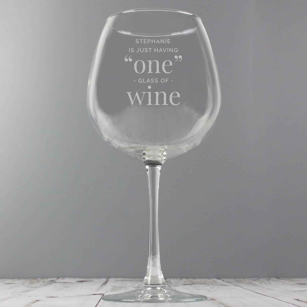 Personalised ’One Glass’ Bottle of Wine Glass - Shop Wine Glasses At Gift Moments - 2