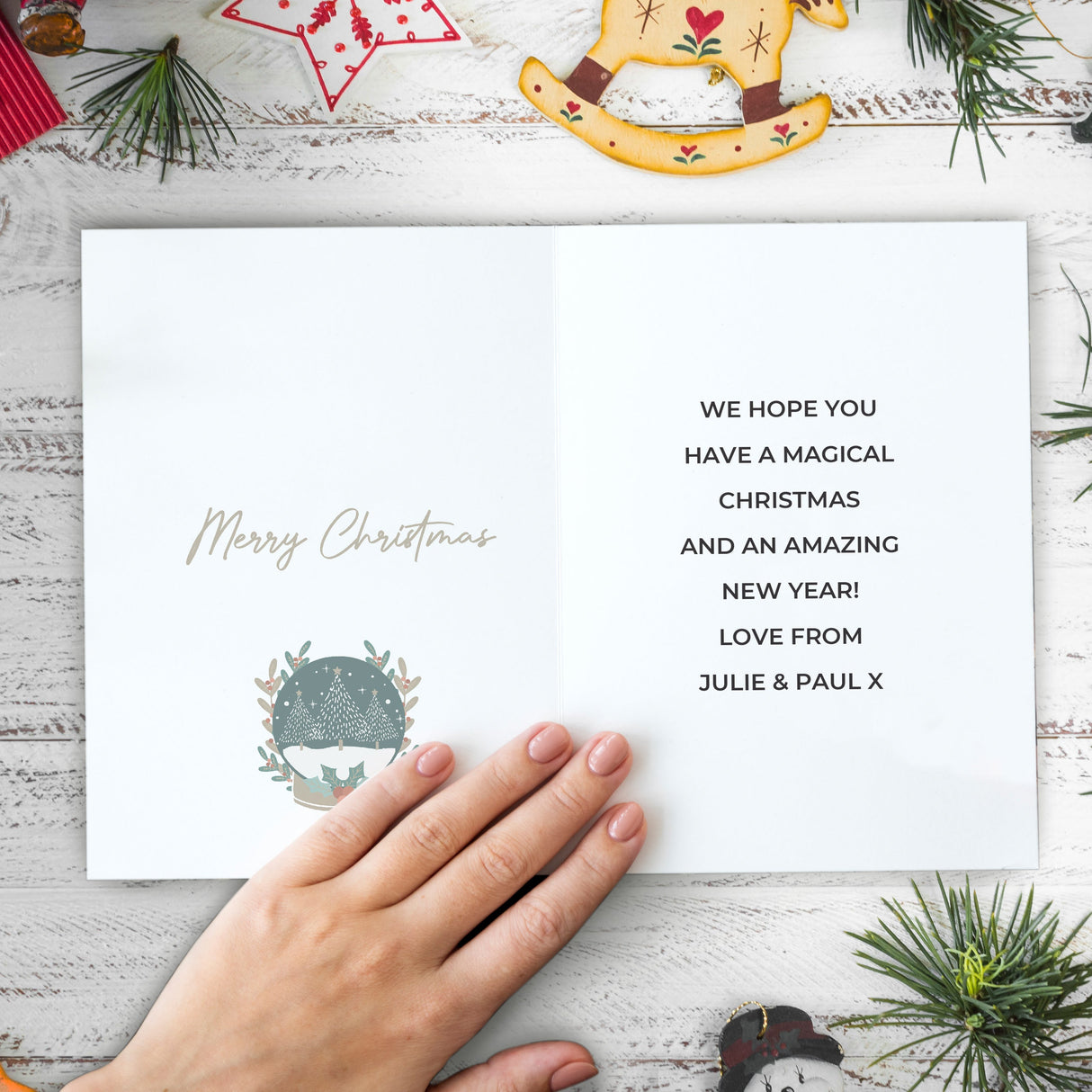 Personalised Pack of 10 Christmas Photo Cards: 3 - Greeting Cards By Gift Moments