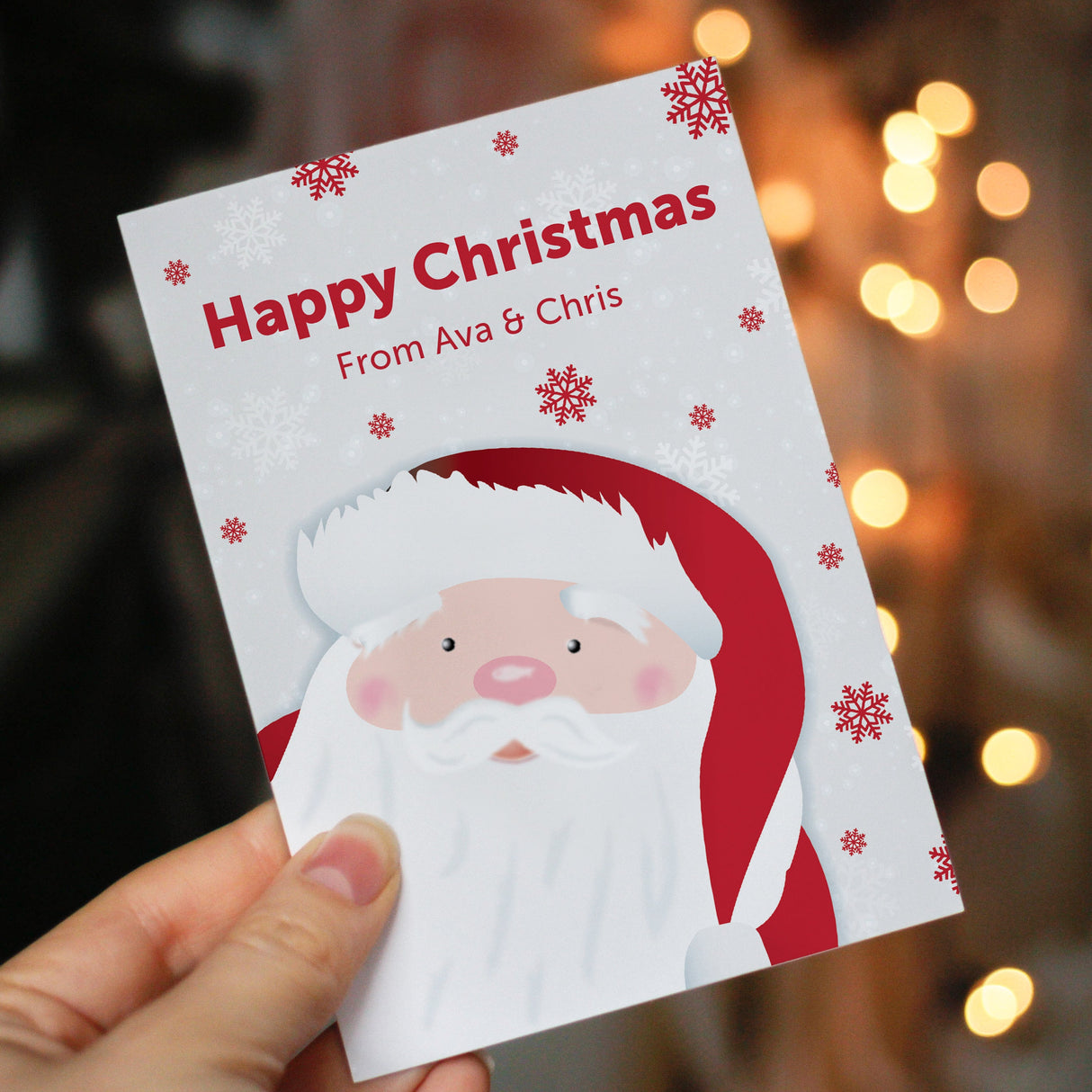 Personalised Pack of 10 Christmas Santa Cards: 2 - Greeting Cards By Gift Moments