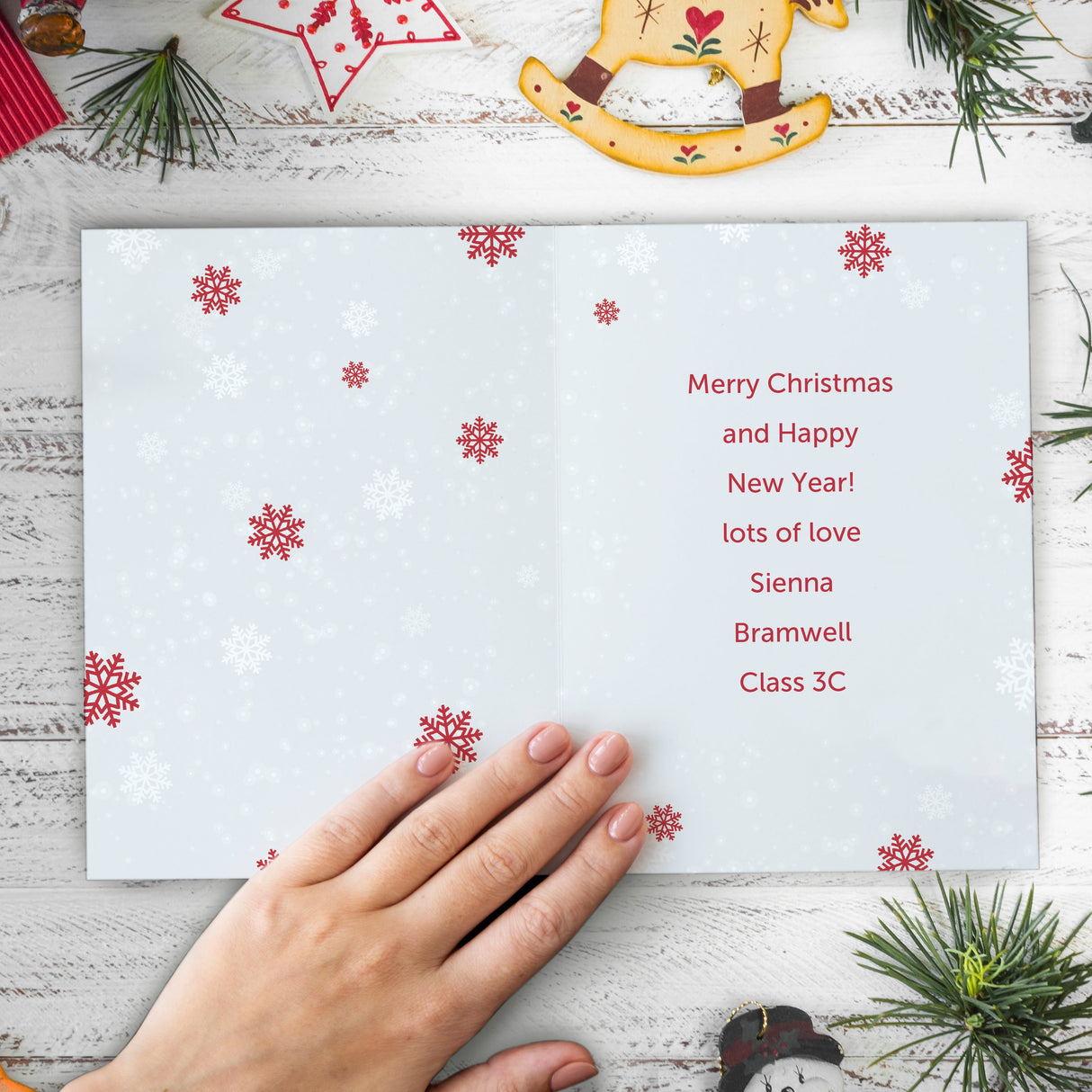 Personalised Pack of 10 Christmas Santa Cards: 7 - Greeting Cards By Gift Moments