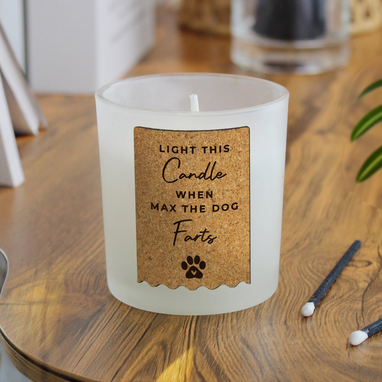 Personalised Paw Print Cork Label Candle Jar - Shop Candles At Gift Moments - 3
