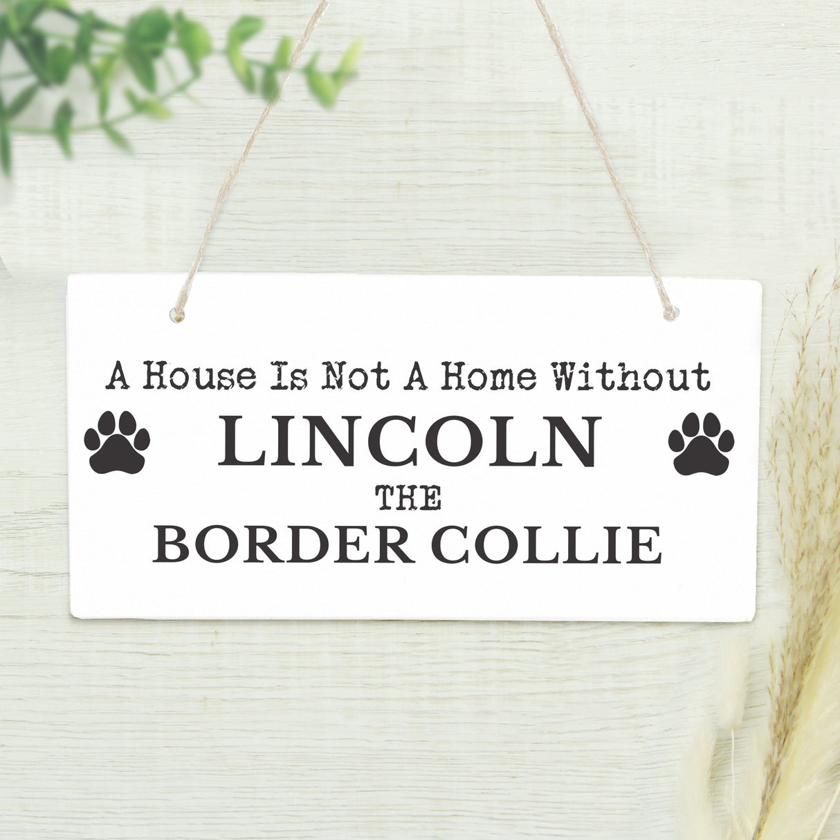 Personalised Paw Print Dog Breed Wooden Sign: 3 - Signs & Plaques By Gift Moments