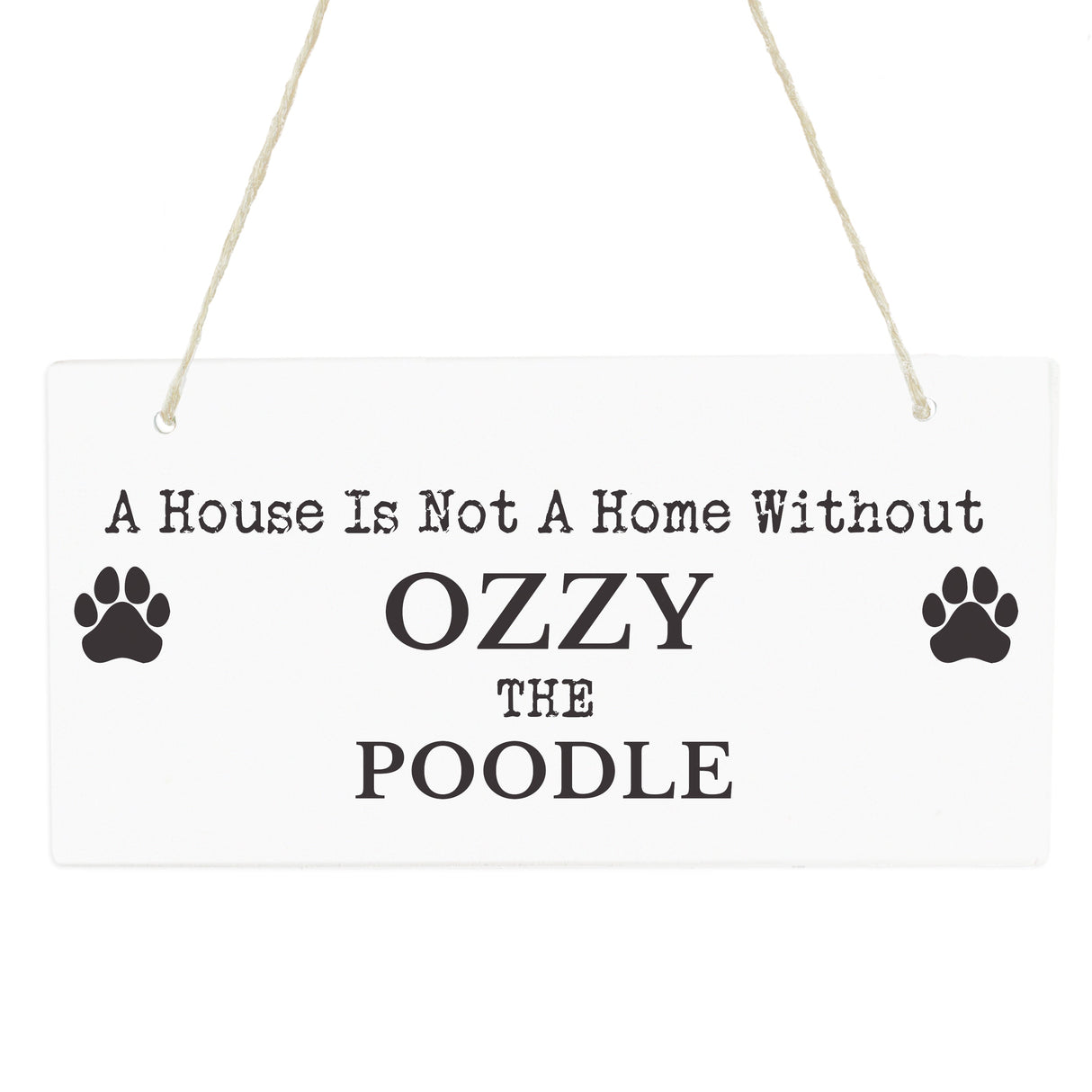 Personalised Paw Print Dog Breed Wooden Sign: 5 - Signs & Plaques By Gift Moments