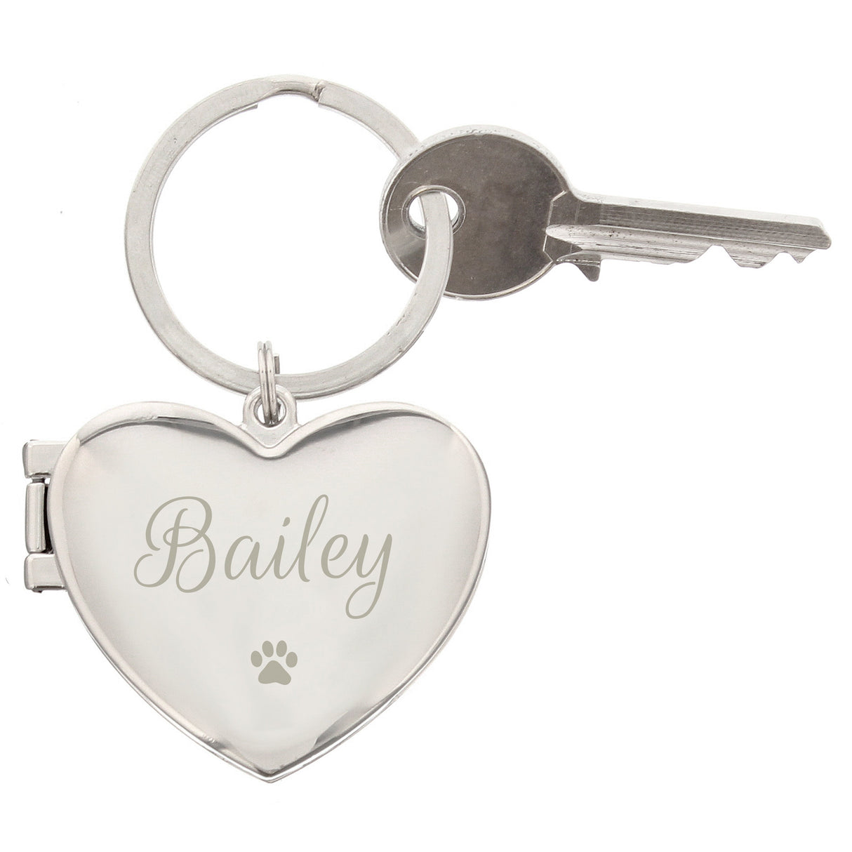 Personalised Paw Print Heart Photo Frame Keyring: 2 - Keyrings By Gift Moments