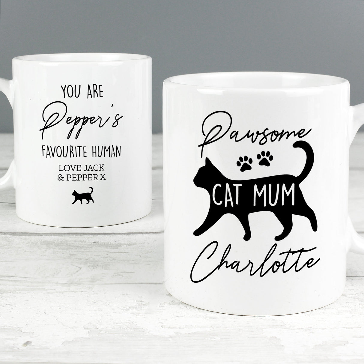 Personalised Pawsome Cat Mum Mug: 1 - Mugs By Gift Moments