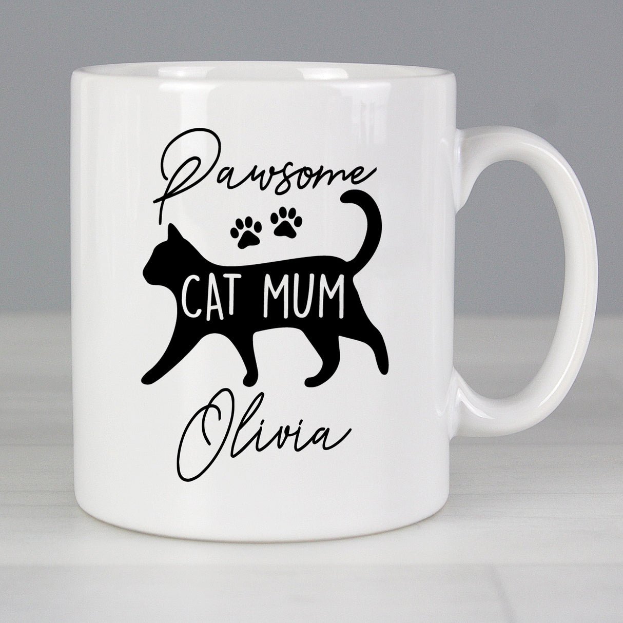 Personalised Pawsome Cat Mum Mug: 2 - Mugs By Gift Moments