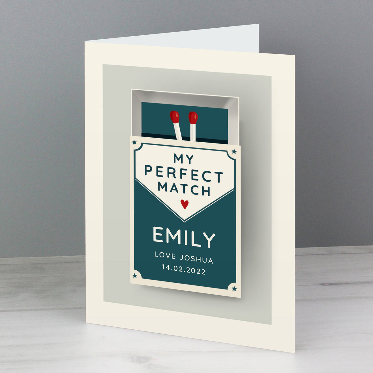 Personalised The Perfect Match Card: 2 - Greeting Cards By Gift Moments