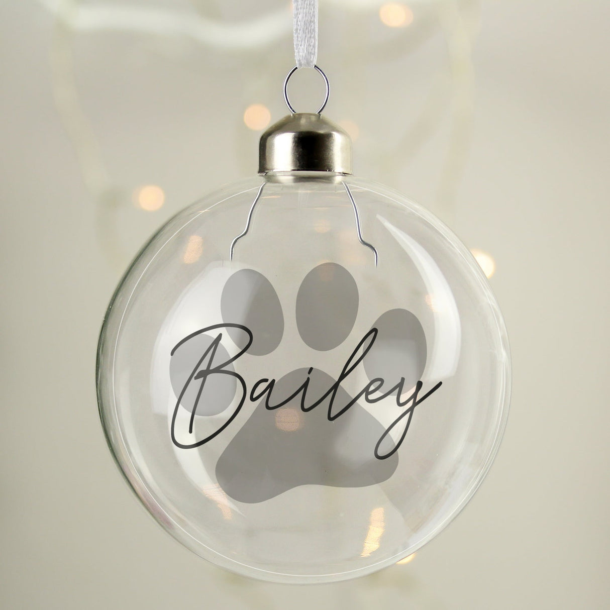 Personalised Pet Glass Bauble: 2 - Christmas Baubles By Gift Moments