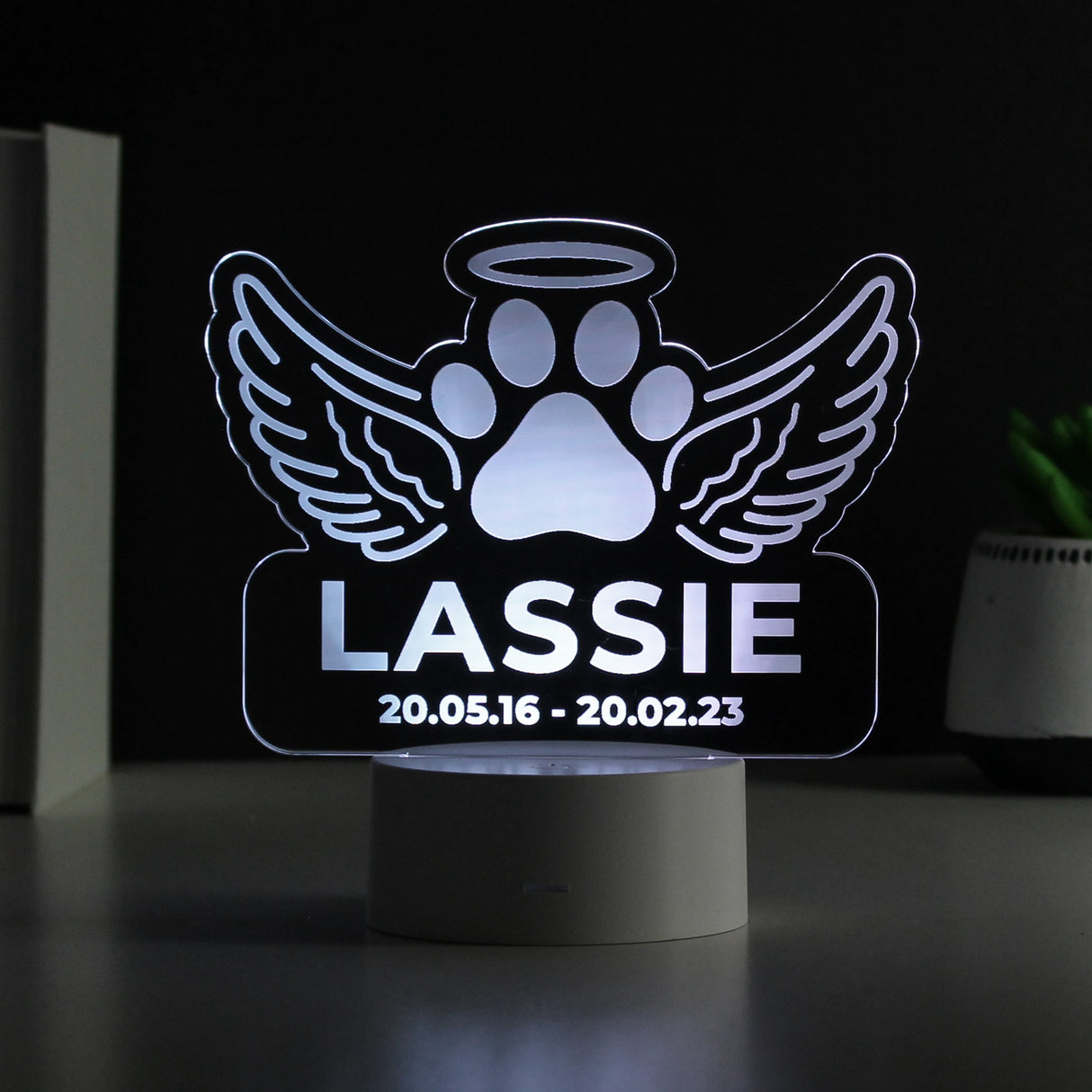 Personalised Pet Memorial Colour Changing LED Light: 1 - LED Lighting By Gift Moments