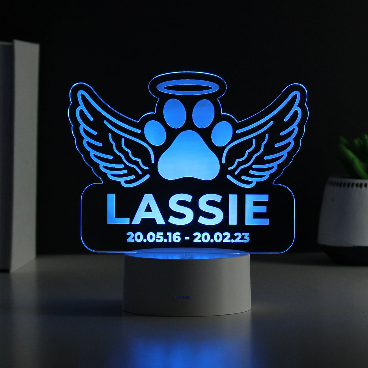 Personalised Pet Memorial Colour Changing LED Light: 4 - LED Lighting By Gift Moments