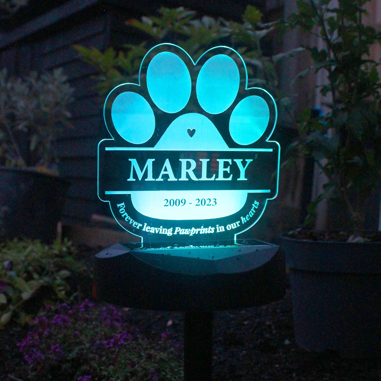 Personalised Pet Memorial Outdoor Solar Light: 2 - Solar Lights By Gift Moments