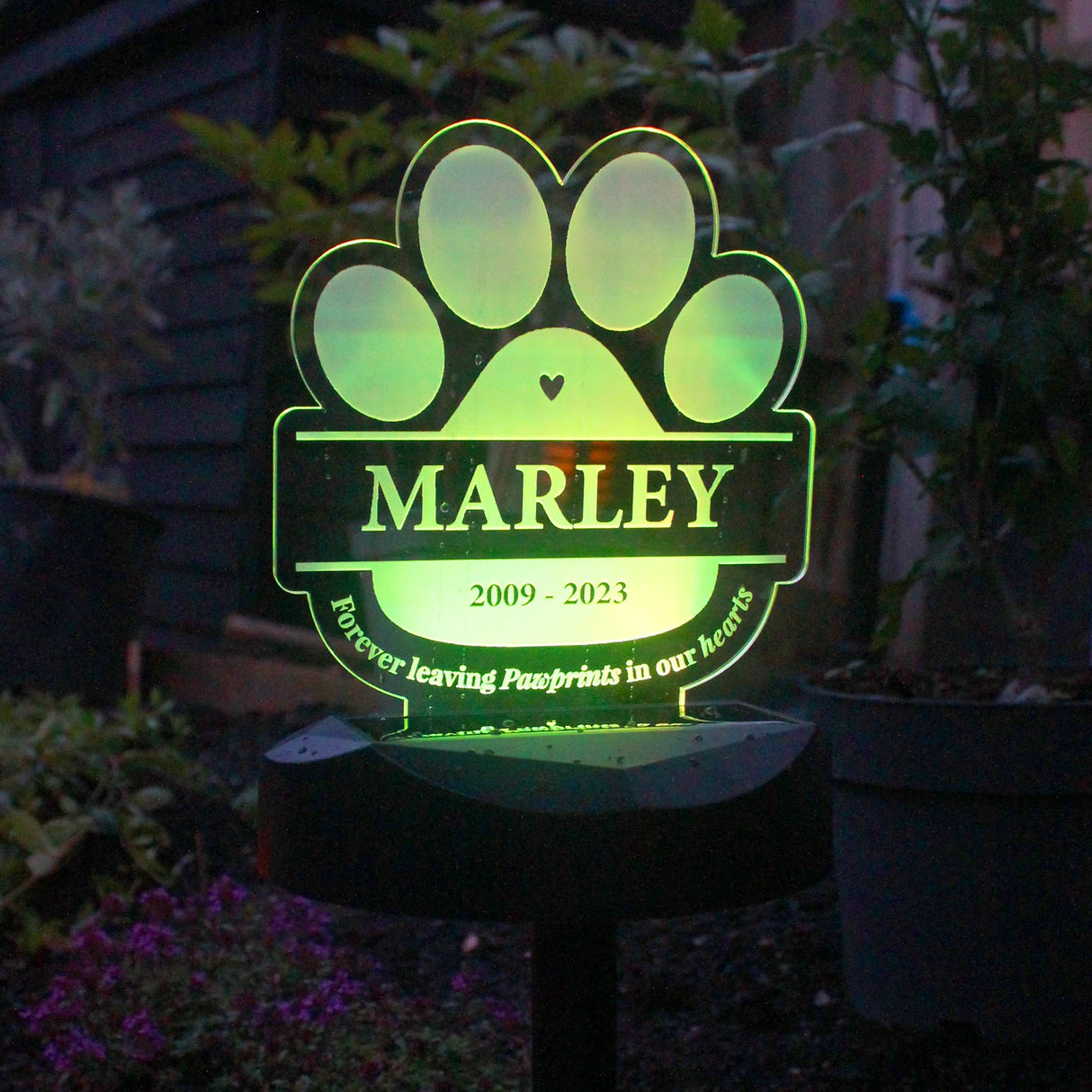 Personalised Pet Memorial Outdoor Solar Light: 8 - Solar Lights By Gift Moments