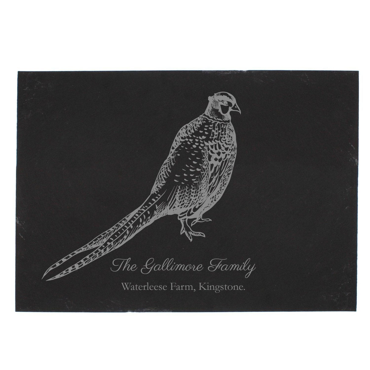 Personalised Pheasant Slate Placemat: 3 - Placemats By Gift Moments