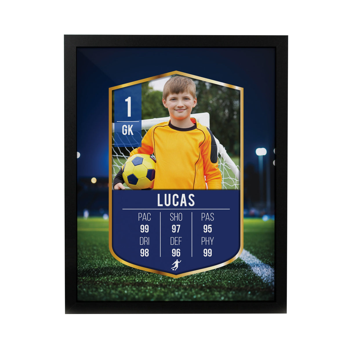 Personalised Photo Football Card Framed Prints: 8 - Framed Prints By Gift Moments