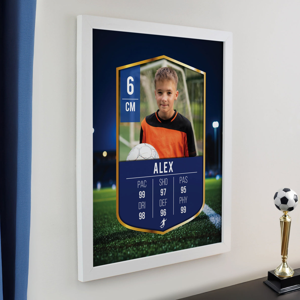 Personalised Photo Football Card Framed Prints: 6 - Framed Prints By Gift Moments