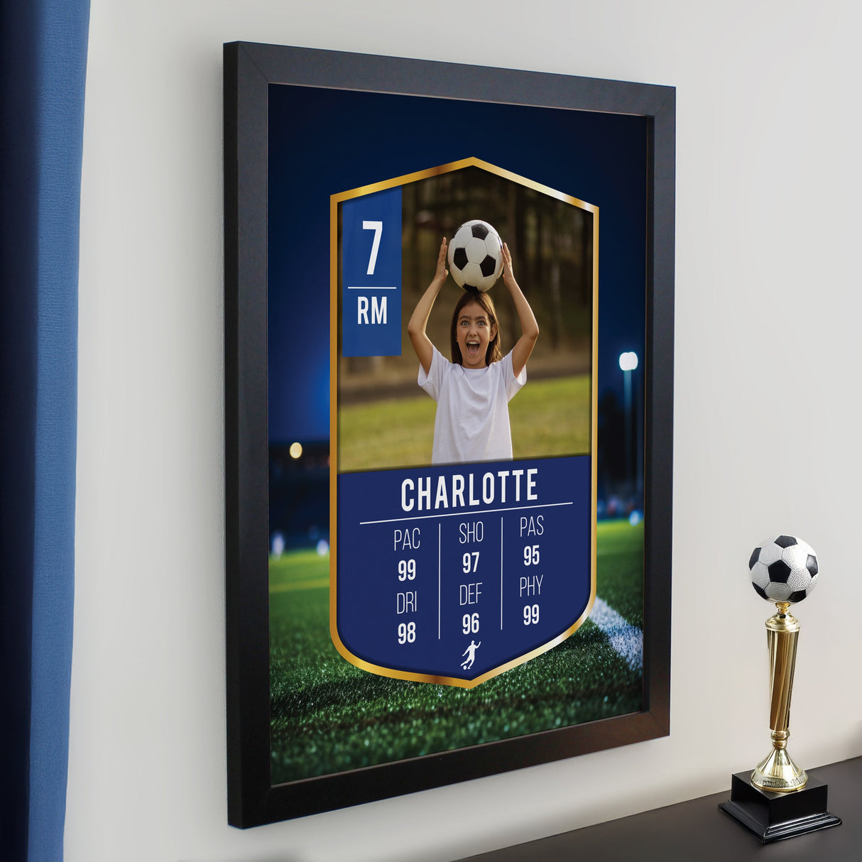 Personalised Photo Football Card Framed Prints: 5 - Framed Prints By Gift Moments