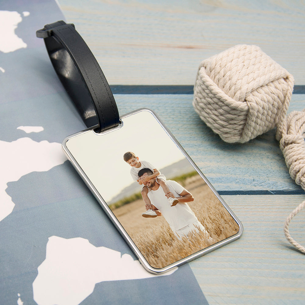 Personalised Photo Metal Luggage Tag - Shop Luggage Tags At Gift Moments - 1