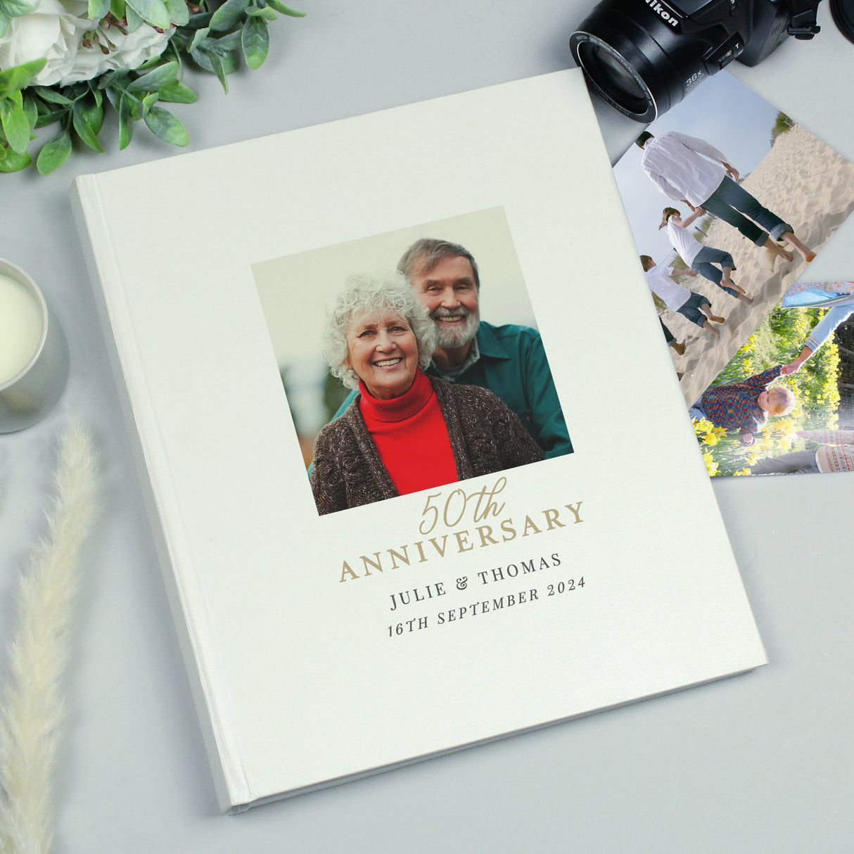 Personalised Photo Upload 50th Anniversary Traditional Photo Album: 1 - Photo Albums By Gift Moments