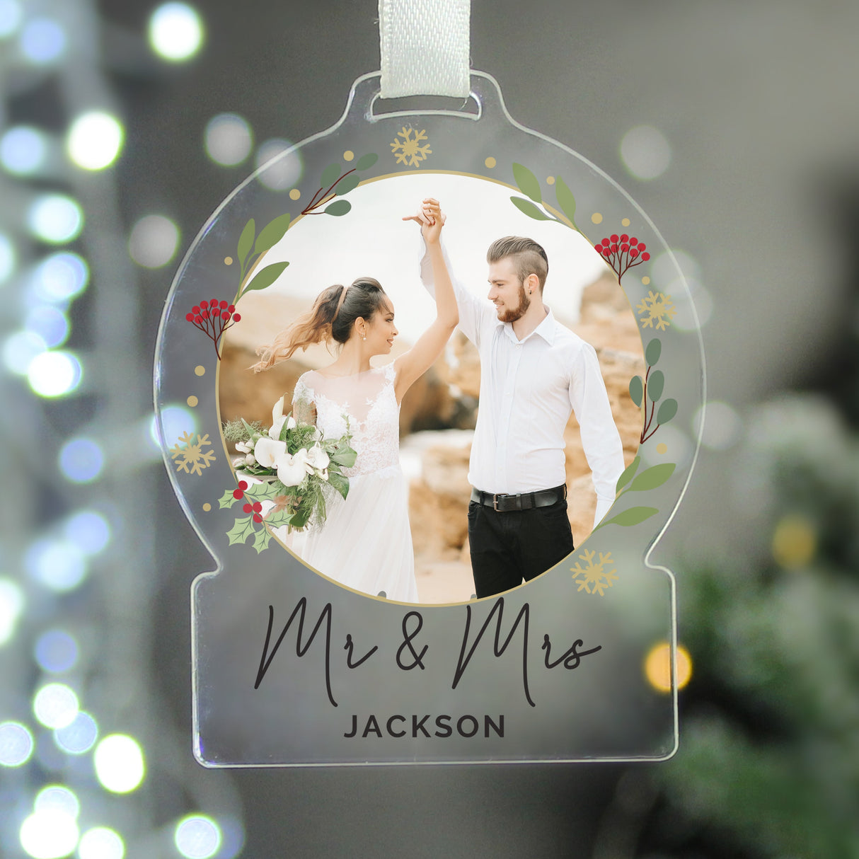 Personalised Photo Upload Acrylic Christmas Decoration: 4 - Christmas Decorations By Gift Moments