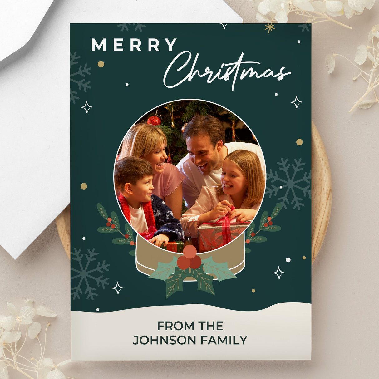 Personalised Photo Upload Christmas Card: 1 - Greeting Cards By Gift Moments