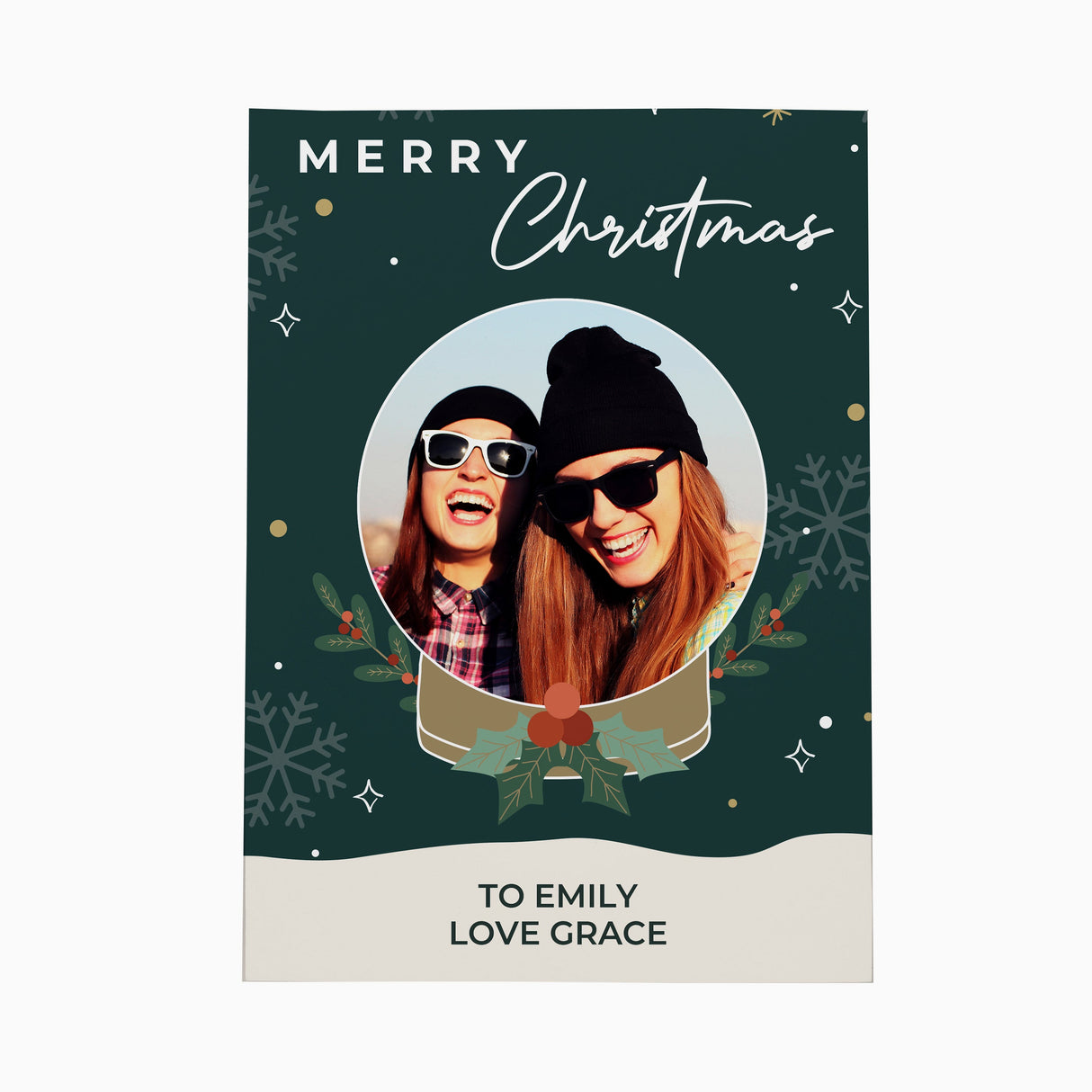 Personalised Photo Upload Christmas Card: 5 - Greeting Cards By Gift Moments