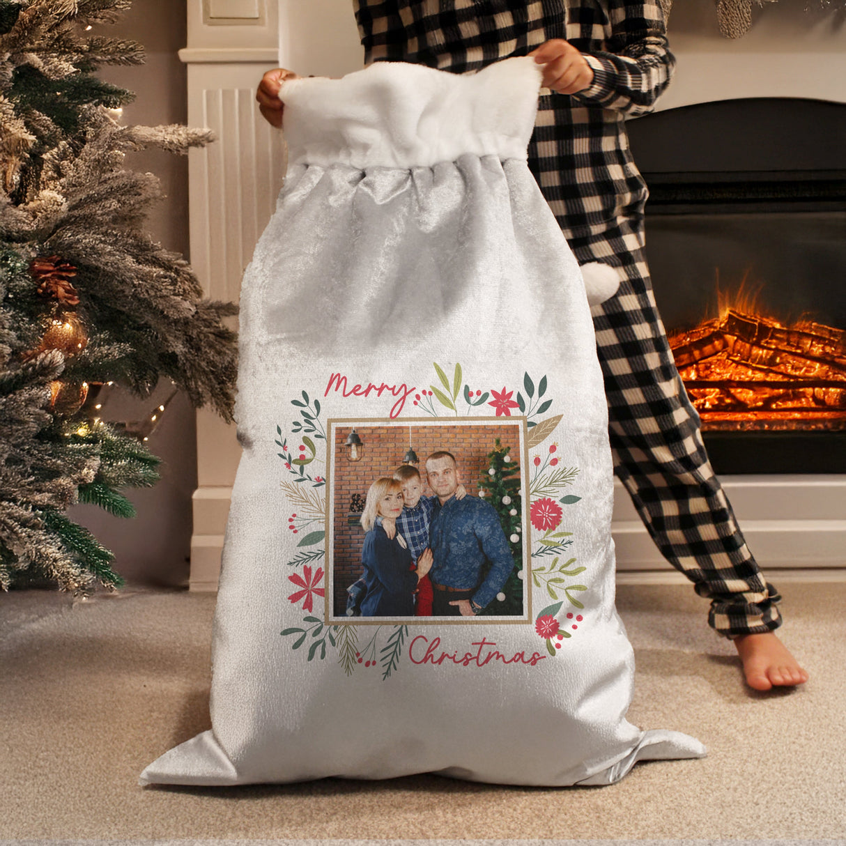 Personalised Photo Upload Christmas Sack: 3 - Christmas Sacks By Gift Moments