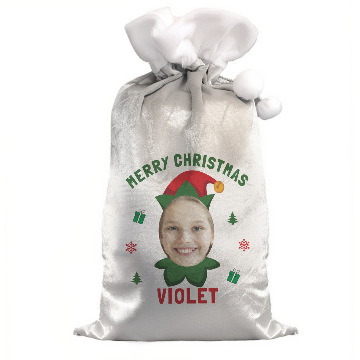 Personalised Photo Upload Elf Christmas Sack: 4 - Christmas Sacks By Gift Moments