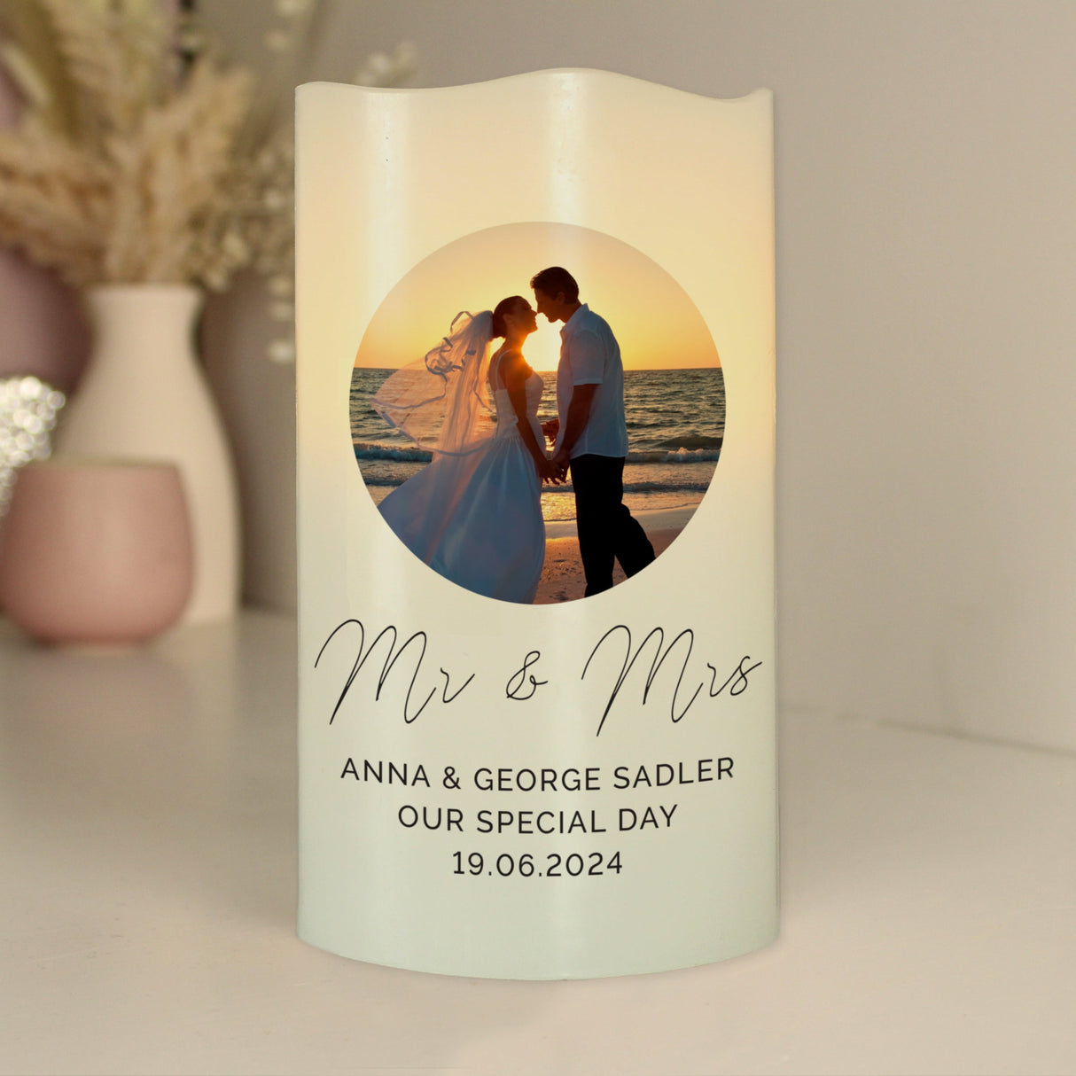 Personalised Photo Upload LED Candle - Shop LED Lighting At Gift Moments - 1