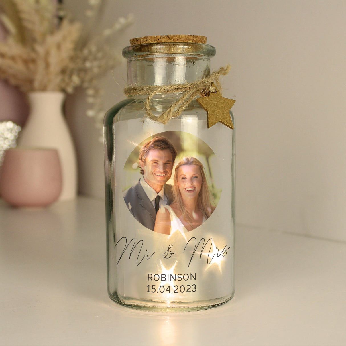 Personalised Photo Upload LED Glass Jar: 3 - LED Lighting By Gift Moments